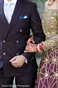 Details of the reception wardrobe from the Indian newlyweds Details of the reception wardrobe from the Indian newlyweds
