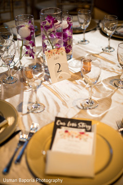Detail of the table design for the Indian wedding reception Detail of the table design for the Indian wedding reception