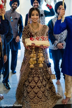 Happy indian bride walking down the aisle Happy indian bride walking down the aisle