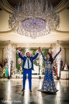 Indian newlyweds celebrating Indian newlyweds celebrating