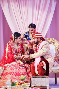 Indian couple during their wedding ceremony Indian couple during their wedding ceremony