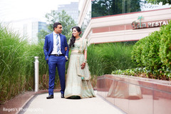 Indian newlyweds ready for their reception Indian newlyweds ready for their reception