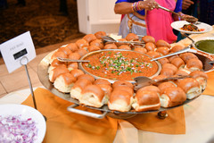 Marvelous Indian sangeet buffet table setup. Marvelous Indian sangeet buffet table setup.