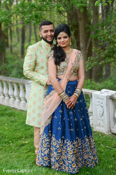 Dreamy portrait of Indian bride and groom. Dreamy portrait of Indian bride and groom.