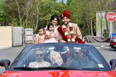Indian groom arriving with family to wedding ceremony. Indian groom arriving with family to wedding ceremony.