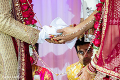 Indian bride and groom during wedding ceremony ritual. Indian bride and groom during wedding ceremony ritual.