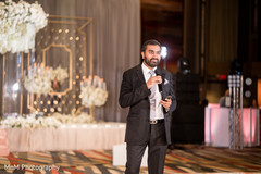 Special guest delivering a speech for the Indian wedding guests Special guest delivering a speech for the Indian wedding guests