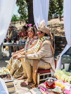 Indian couple during the Indian wedding rituals Indian couple during the Indian wedding rituals