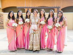 Indian bride with bridesmaids capture Indian bride with bridesmaids capture