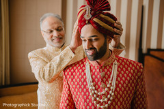 Enchanting groom getting ready for wedding ceremony. Enchanting groom getting ready for wedding ceremony.