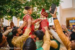 Baraat ritual during Indian pre-wedding celebration. Baraat ritual during Indian pre-wedding celebration.