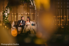 Lovely Indian couple at their wedding reception capture. Lovely Indian couple at their wedding reception capture.