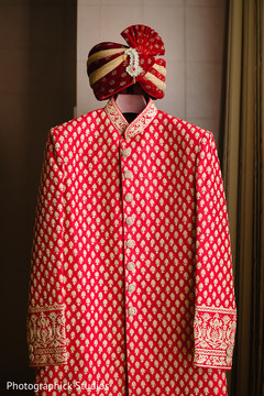 Regal Indian groom's sherwani capture. Regal Indian groom's sherwani capture.