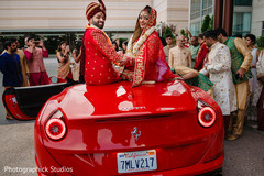 Joyful Indian bride and groom out of wedding ceremony capture. Joyful Indian bride and groom out of wedding ceremony capture.