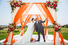 Indian newlyweds dazzling capture under the mandap Indian newlyweds dazzling capture under the mandap