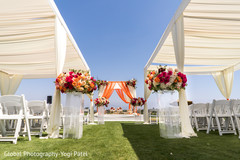 Overview of the Indian wedding stage outdoors Overview of the Indian wedding stage outdoors