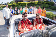Indian couple leaving their wedding ceremony Indian couple leaving their wedding ceremony