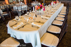 Indian wedding table glassware setup. Indian wedding table glassware setup.