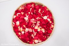 Basket with rose petals to be used at the Indian wedding Basket with rose petals to be used at the Indian wedding