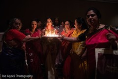 Guests share the sacred fire with the maharani before the ceremony Guests share the sacred fire with the maharani before the ceremony