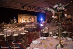 Overview of the decoration of the Indian wedding venue Overview of the decoration of the Indian wedding venue