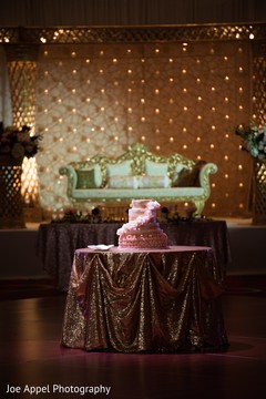 Indian wedding cake in display at the venue Indian wedding cake in display at the venue