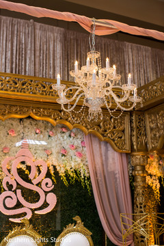 Elegant Indian wedding ceremony chandelier mandap decoration. Elegant Indian wedding ceremony chandelier mandap decoration.
