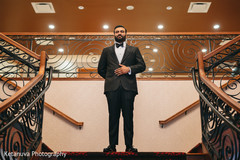 Portrait of the elegant Indian groom before the ceremony Portrait of the elegant Indian groom before the ceremony