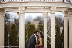 Indian couple have a tender moment outdoors prior to the ceremonies Indian couple have a tender moment outdoors prior to the ceremonies