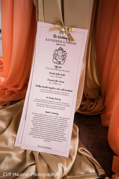 Close up of the Indian wedding guests invitation Close up of the Indian wedding guests invitation