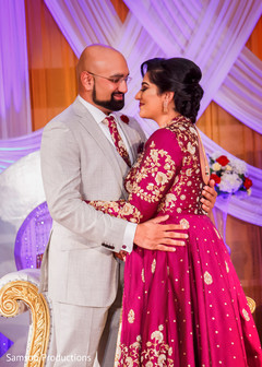 Indian couple during a moment of the Indian wedding rituals Indian couple during a moment of the Indian wedding rituals