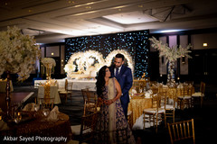 Radiant Indian newlyweds at the reception venue Radiant Indian newlyweds at the reception venue