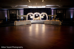 Overview of the Indian wedding reception space at the venue Overview of the Indian wedding reception space at the venue