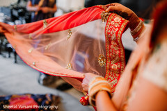 Detail of the veil used by the the beautiful Indian bride Detail of the veil used by the the beautiful Indian bride