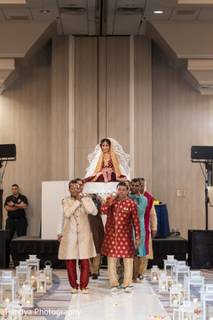 Beautiful bride carried in on a palanquin. Beautiful bride carried in on a palanquin.