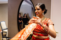 Shot of the maharani before the ceremony wearing the sari Shot of the maharani before the ceremony wearing the sari