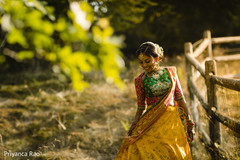 Maharani on her sangeet lehenga. Maharani on her sangeet lehenga.