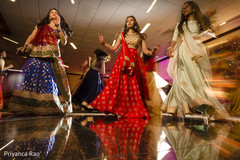 Lovely bridesmaids performing a sangeet dance. Lovely bridesmaids performing a sangeet dance.