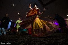 Great capture of Indian bride at pre-wedding celebration. Great capture of Indian bride at pre-wedding celebration.