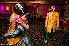 Indian bride and groom at sangeet party. Indian bride and groom at sangeet party.