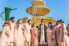 Capture of the special guest posing with the Indian couple Capture of the special guest posing with the Indian couple