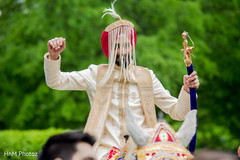 Indian groom enjoying baraat Indian groom enjoying baraat