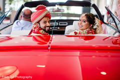 Indian newlyweds leaving wedding ceremony Indian newlyweds leaving wedding ceremony