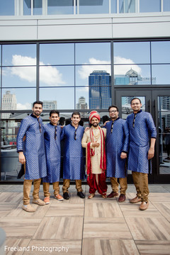 Indian groom with his groomsmen Indian groom with his groomsmen