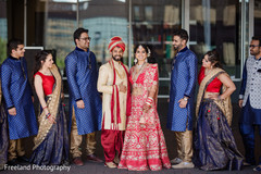 Sensational outdoor themed indian couple with bridal party photo shoot Sensational outdoor themed indian couple with bridal party photo shoot