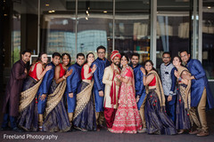 Marvelous indian lovebirds portrait with bridesmaids and groomsmen Marvelous indian lovebirds portrait with bridesmaids and groomsmen