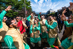 Indian groom's baraat procession. Indian groom's baraat procession.