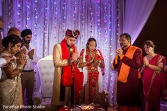 Spiritual moment during the Indian wedding ceremony Spiritual moment during the Indian wedding ceremony