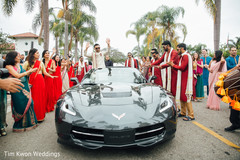 Indian groom leading baraat procession Indian groom leading baraat procession