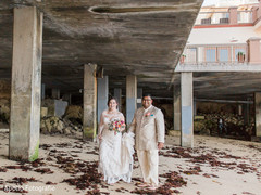 Elegant Indian bride and groom outdoors capture. Elegant Indian bride and groom outdoors capture.